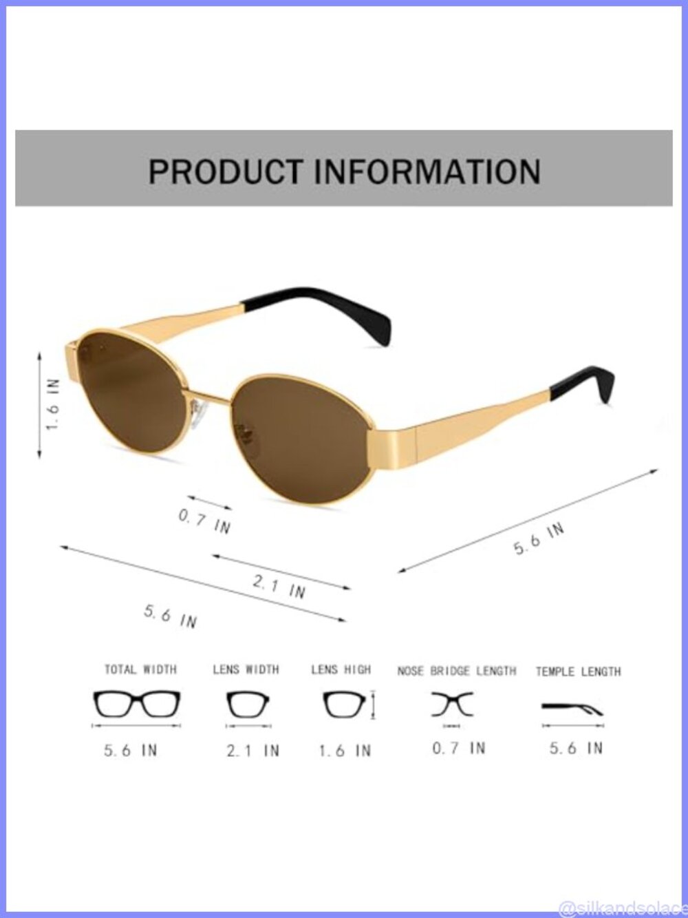 Retro Oval Sunglasses UV400 Metal Frame Unisex Designer Shades - Picture 3 of 5